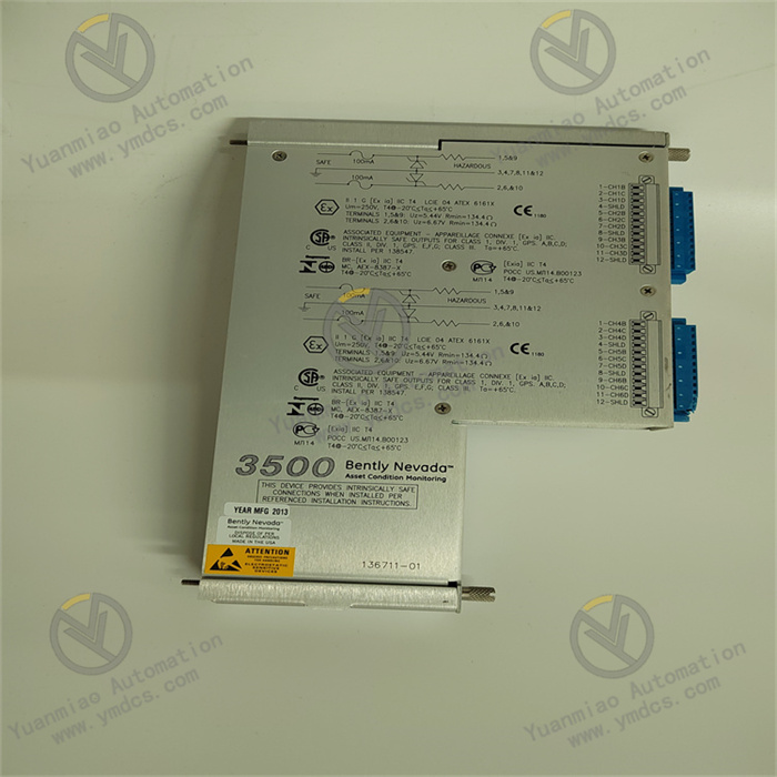 136711-01 | Bently Nevada | 3500/60 I/O 